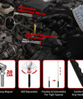 Three Piece Pro Magnetic Tool Mat Set With Pickup Tool Telescoping Magnetic Inspection Mirror Flexible PVC Pad in use