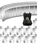 Pro Grade 130 Piece Shim Stock Kit 4x4 Inch Slotted Stainless Steel 304 With Storage Case, various shim thicknesses shown.