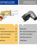 Comparison of upgraded 5 Pack Pro Grade Three Eighths Inch Brass Air Brake Line Push To Connect Fittings with standard fittings
