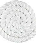 Coiled White Twisted Nylon Rope 2 Inch By 25 Feet, Heavy Duty Multipurpose Utility Line For Indoor And Outdoor Use, High Tensile Strength