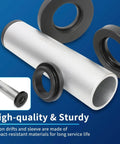 Close-up of nylon drifts and sleeve from 37 Piece Sealed Bearing Mounting Kit With Oil Seal Installation Tools - Pro Grade Heavy Duty