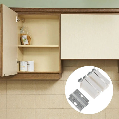 4 Sets Cabinet Hinge Corner Brace Kit With Thickened ABS And Iron Suspension Fittings For Easy Install No Squeak Silent Opening