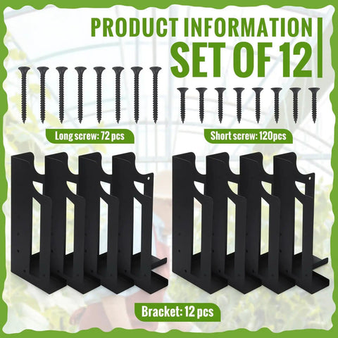 Beefy Raised Garden Bed Corner Brackets With Securing Lip For Wood Frames Fits Lumber Up To 2 By 12 Inches Heavy Duty Carbon Steel