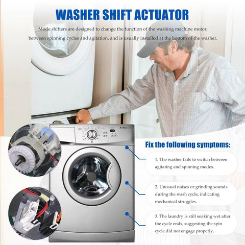 Washer Parts Kit Five Piece Set With Shift Actuator, Drive Belt, Clutch Spring And Pulley Replacement For Easy No Fuss Washing Machine Repair And Maintenance, Compatible With Most Front Load And Top Load Washers.