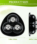 Self Adhesive Appliance Sliders 8 Pack Heavy Duty Swivel Rollers Smooth Glide for Moving Couches showing size dimensions 1.38in and 0.47in.