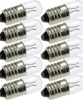 10 Pack Mini Screw Bulbs 6.3V Plus 5 E10 Mini Bulb Holders Black Plastic Brass Sockets Dope DIY Lighting Kit For Student Experiments Durable Reliable Screw Type Bulb Socket Assembly close-up.