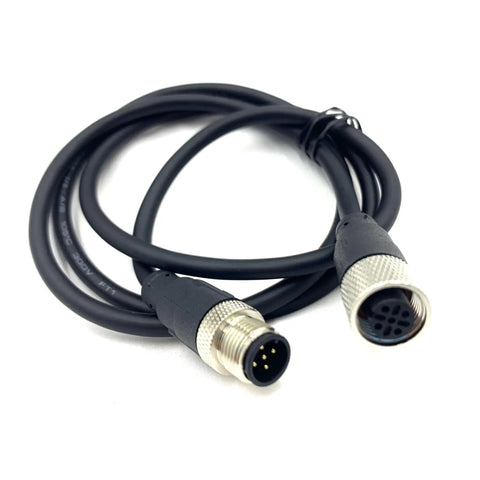 Rugged M12 5 Pin Male To Female Connector Cable A Code Straight Profibus Fieldbus Module Cable 1 Meter IP67 Waterproof Sensor Cable 125V 4A AWG22