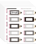 Black And White Pencil Name Tag Stickers Set 250 Pieces For Back To School Classroom Bulletin Boards Desk Wall Labels Easy To Write On
