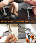 Go-To 368-Piece Home Repair Tool Kit With Drawer Toolbox Set Built Tough For Home Office Garage And DIY Projects Includes Hammer Pliers Screwdrivers Wrench Tape Measure And More shown in use for repairs