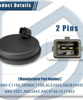 Rear Hub Bearing ABS Speed Sensor 2 Pack Plug And Play Direct Fit For Hyundai Sonata Tucson Veloster Kia Optima Sportage Cadenza Check Compatibility Replaces 58980 C1100 ALS3445 ABSB10499 with two pins