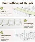 Clear PET and steel design of Stackable Water Bottle Organizer Rack for Cabinet Storage with Multi Tier Tumbler Holder