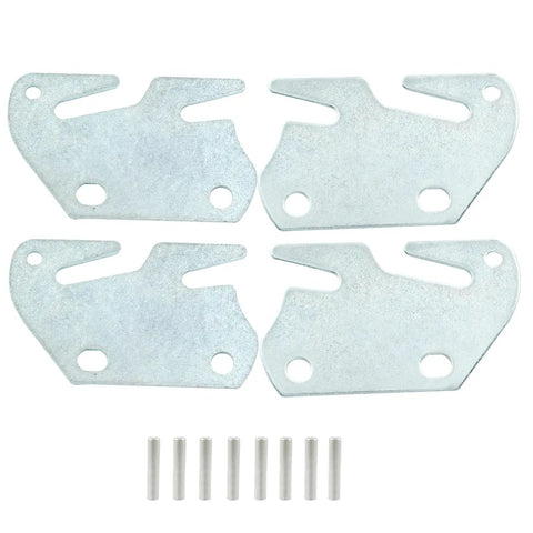 Premium 4 Piece Wood Bed Rail Hook Plates With Rust Proof Zinc Alloy Finish heavy duty brackets and pins for bed frame assembly.