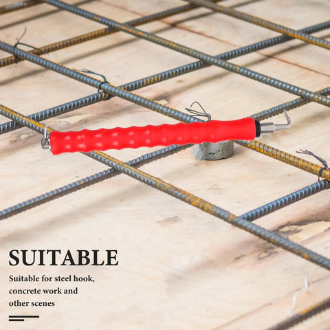 Housoutil 2Pcs Steel Rebar Wire Twisting Hook For Concrete And Fence Work semi-automatic bender tool on rebar grid