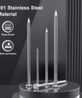 420 Piece Stainless Steel Hardware Nails Set For Home Use with different sizes of nails displayed on a stand.
