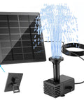 Solar Fountain Kit With Glass Panel Holder No Battery DIY Mini Solar Water Pump Works In Shadow With Sucker Mount For Bird Bath