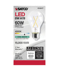 Dimmable LED Filament A19 Bulbs 8W 4000K 90 CRI Clear Glass Medium Base 120V 24 Pack For Home And Hotel Use Lit Displays And Commercial Projects High Lumens Energy Efficient Lighting