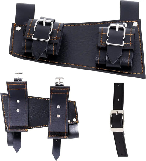 Adjustable Katana Sword Belt Holder With Dual Buckles Dope PU Leather Samurai Frog Holster For Medieval Pirate And Anime Cosplay