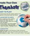 Create Your Own Thumball 6 Inch Blue With Marker Includes 30 Blank Panels For Custom Ice Breakers And Learning Reinforcement Tools
