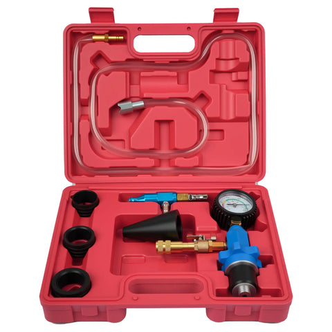 Vacuum Coolant Refiller Pro Grade Kit For Automotive Cooling System Pneumatic Vacuum Purge Tool With 4 Size Adapters And Hose