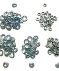 Thread Cutting Nut Set For One Eighth To Quarter Inch Studs, 125 Pieces With 25 Of Each Size, zinc-coated nuts