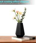 Two Vase Welding Practice Kit For Beginners, 17 Gauge Mild Steel Plates, shown with black coating and flowers