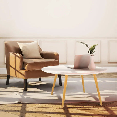 Wooden table leg replacement set for dining tables and dressers with stainless steel hardware, mid-century modern style.