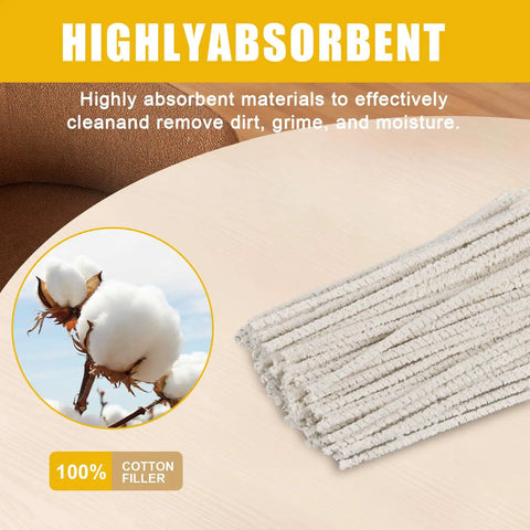 Bulk 100 Pack 6 Inch Conical Pipe Cleaners Made Of Cotton And Steel Wire with absorbent material detail.
