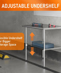Stainless Steel Work Table For Food Prep And Heavy Duty Kitchen Station 24 By 36 Inches With Adjustable Undershelf Pro Grade