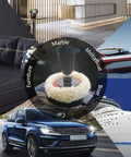 Five Piece Natural Wool Buffing Pad Set For Car Polishing 3 Inch 75mm displayed with various surfaces for polishing