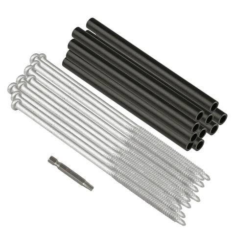 Heavy Duty 7 Inch Gutter Screws 10 Pack With Black Ferrule Rust Resistant Coating Rock Solid Roofing Fasteners For Sagging Gutter Easy Install Hangs Tough Through Harsh Seasons