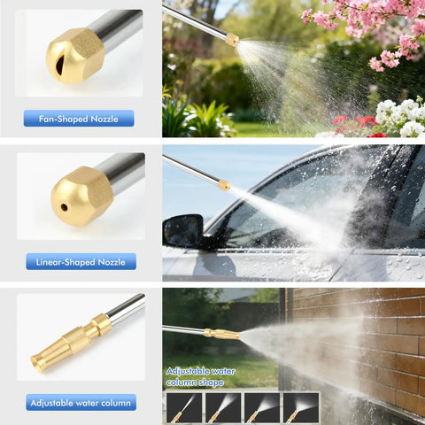 High Pressure Power Washer Kit with Extendable Spray Wand and Pressure Washer Gun for Cars, Windows, and Garden Hose End