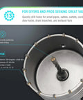 Badass 20 Piece Concrete Hole Saw Kit With Heavy Duty Sds Plus And Sds Max Shanks For Rotary Hammers showing YG8 tungsten carbide core bit.