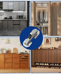 8 Piece Soft Close Cabinet Hinges Surface Mount Kitchen Cupboard Door Hardware includes mounting screws on kitchen cabinets.