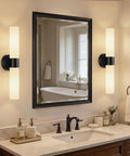 Rechargeable Wall Sconces Set of Two, Modern Matte Battery Operated Wall Light Fixtures with Remote Control, Dimmable Wireless Wall Sconces with Milky Glass for Bathroom Mirror.