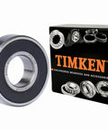 Industrial Grade 4 Pack Deep Groove Ball Bearings 6001-2RS With Double Rubber Seals Made From Premium Chrome Steel Pre Lubricated As A Smooth Operator For Dead Nuts Reliable Motion 12mm X 28mm X 8mm with black rubber seal and Timken packaging