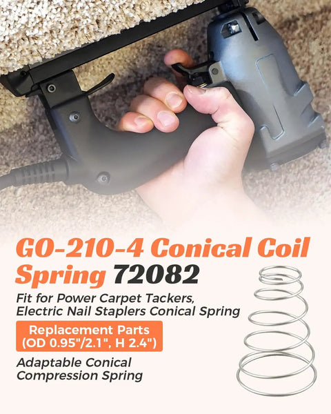 Conical Spring Replacement Coil For GO 210 Series Electric Carpet Stapler GO 210 4 Tacker Built To Last Heavy Duty Design