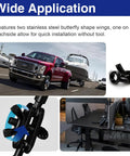 28 Piece M6 Metric Wing Nuts Assortment Kit With Slick Black Zinc Plated Butterfly Hardware For Top Shelf Workshop Upgrades And Zero Hassle Repairs In A Tough Carry Tray featuring installation on a vehicle and workspace.
