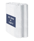 Heavy Duty Double Reflective Bubble Foil Insulation Roll, 23.6 In By 10 Ft with a honeycomb pattern for summer cooling.