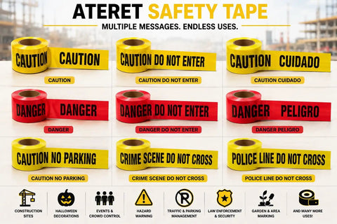 Heavy Duty Caution Tape 12 Pack 3 Inch By 1000 Feet Hardcore Hazard Safety Tape For Construction Sites Halloween Parties And Job Sites Straight Up Reliable Warning Roll
