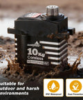 Waterproof Beefed Up 10Kg Torque Steering Servo With Coreless Motor And Metal Gear in muddy environment for TRX4M Crawler