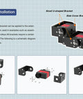 Heavy Duty Serial Bus Servo With Mounting Bracket And Plug And Play Setup showing installation overview and bracket types.