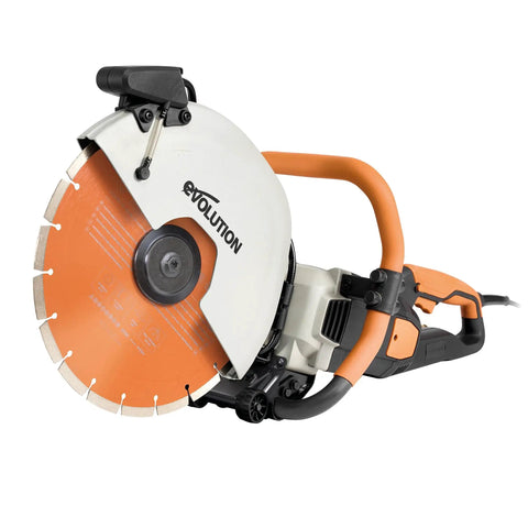 R14DCT 14 Inch Electric Concrete Saw With High Torque 20 Amp Motor, 5-1-8 Inch Cut Depth, Auto On Off Dust Suppression