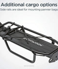 Rear Bike Rack With 20 Lb Capacity Lightweight Alloy Cargo Hauler Durable Construction Fits Most Adult Bicycles Easy Seat Post Mount