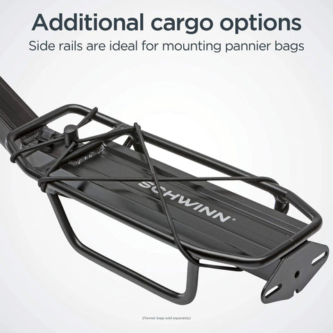 Rear Bike Rack With 20 Lb Capacity Lightweight Alloy Cargo Hauler Durable Construction Fits Most Adult Bicycles Easy Seat Post Mount