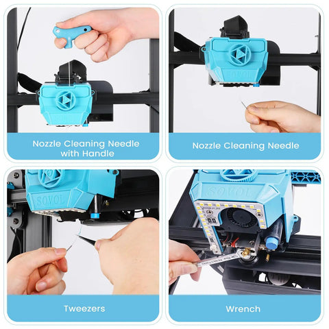 Top Shelf 13 Piece 3D Printer Nozzle Cleaning Kit With Heavy Duty Wrench And Precision Needles For Dead Simple Clog Fixes And Hassle Free Prints Every Day