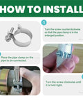 Installation guide for 24 Piece Small Fuel Injection Hose Clamps Assortment Kit For Quarter Inch Five Sixteenth Inch And Three Eighth Inch ID Fuel Lines Adjustable Tube Clips For Auto Farm And Plumbing Use Clear Storage Box Included