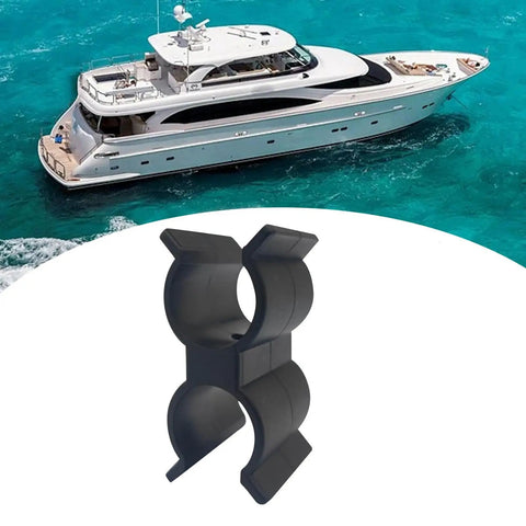 Heavy Duty Double Port Pipe Clamp Clips, 6.25 Cm Long, Fits 22mm And 25.4mm Tubes, Pipe Linking Accessories with boat view