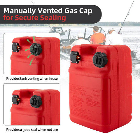 Manual Vent Gas Cap For Old Style Portable Boat Gas Tanks With Twist Valve For Adjustable Venting 621501-10 Replacement Cap Black Marine Fuel Tank Part Compatible With Moeller And Tempo Portable Tanks red gas tank with vent cap