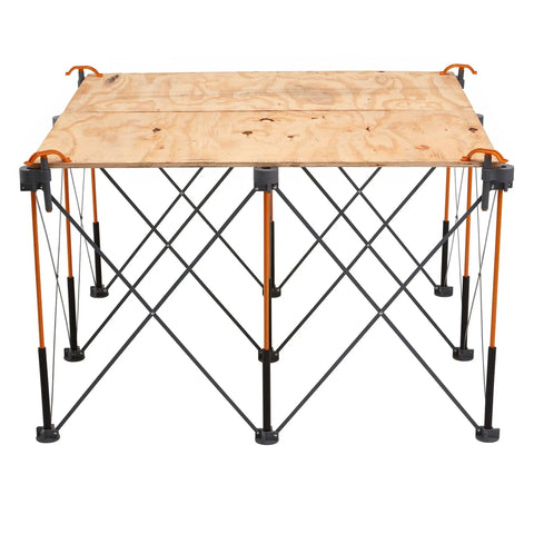 Centipede 30 Inch Folding Work Table Set No Assembly With 9 Struts Collapsible Frame 3500 Lb Capacity 4 By 4 Foot Mobile Work Station
