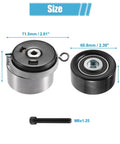 Timing Belt Tensioner Kit With Idler Pulley For Chevy Cruze Sonic Aveo 2010 2016 And Pontiac G3 Includes Bearing And Easy Install with dimensions